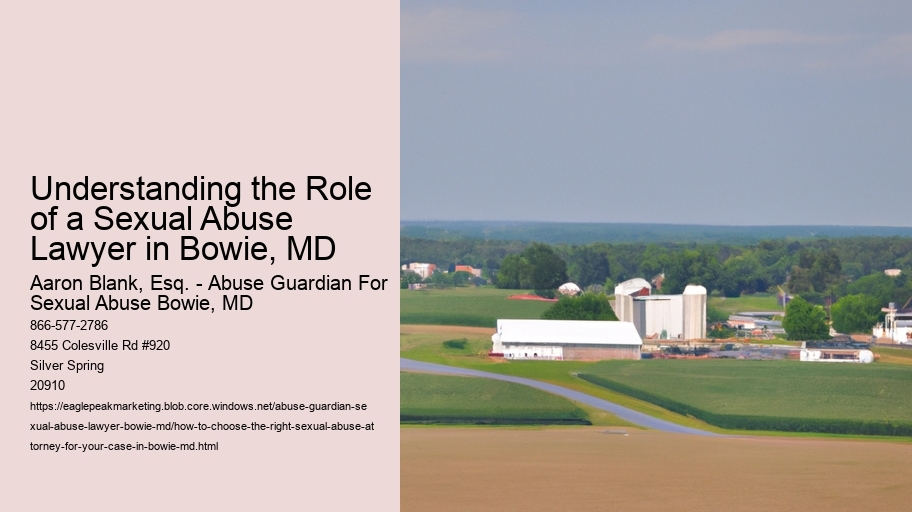 Understanding the Role of a Sexual Abuse Lawyer in Bowie, MD